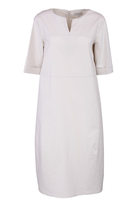 Shop ANTONELLI  Dress: Antonelli cotton dress.
Small V-neck.
Zip closure on the back.
Composition: 95% cotton, 5% elastane.
Made in Italy.. NOVAK L6722 135B-110